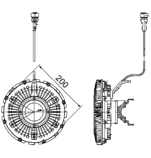 Embrayage, ventilateur de radiateur Pour RENAULT TRUCKS KERAX, PREMIUM 2 - 7420880406 - 7420993866.