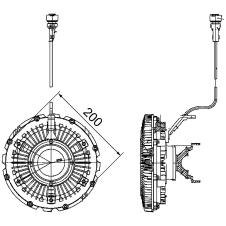 Embrayage, ventilateur de radiateur Pour RENAULT TRUCKS KERAX, PREMIUM 2 - 7420880406 - 7420993866.