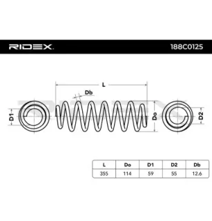 Ressort de suspension pour VW- 3C0511115AC