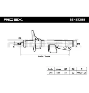 Amortisseur pour FORD- 1085463, 1106710, 98BG18K076FB 98BX18K076FB