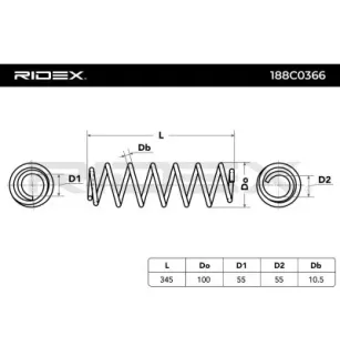 Ressort de suspension pour SEAT, VAG, VW VW/SEAT- 6Q0511115BE