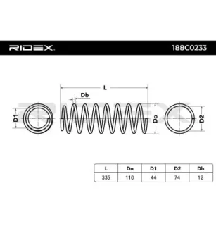 Ressort de suspension pour RENAULT- 8200297953, 8200297952