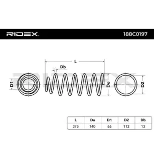 Ressort de suspension pour VW- 357411105AB