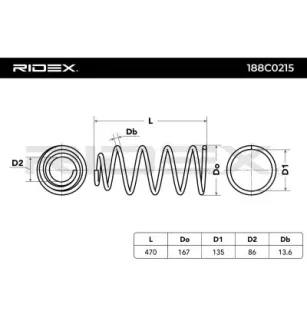 Ressort de suspension pour VOLVO- 8634377