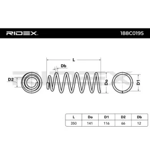 Ressort de suspension pour AUDI, SEAT, VW- 6N0411105D, 6N0411105E, 6NO411105A