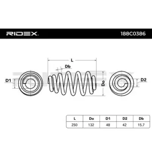 Ressort de suspension pour AUDI- 8E0511115DC, 8E0511115DN 8E0511115DP