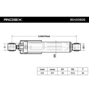 Amortisseur pour FIAT OM CARELLI ELEV, IVECO- 500368632, 500369622, 500389134, 500389136, 500389837, 500389839