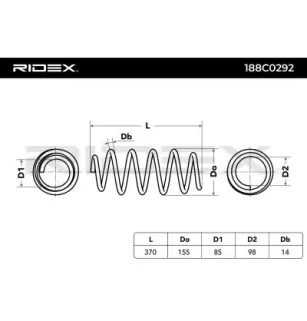 Ressort de suspension pour OPEL, VAUXHALL- 312171, 93171638, 93171645, 93171980 93174093