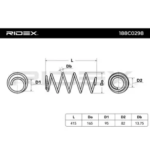 Ressort de suspension pour CITROËN, PEUGEOT- 5002PJ, 5002PK 5002PL