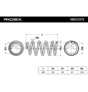 Ressort de suspension pour SAAB- 12780358, 12780359, 12786394, 12786395, 12803642, 12803645, 12805760, 93190587, 93190609