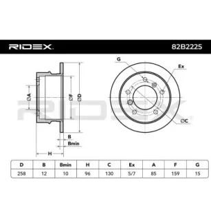 Disque de frein pour MERCEDES-BENZ, VAG, VW- 2D0615601 2D0615601C