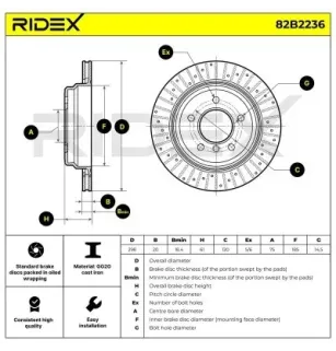 Disque de frein pour BMW- 34211163153, 34211164175, 34211164840 34216767060