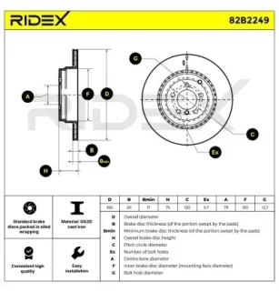 Disque de frein pour LAND ROVER- LR011891 LR031846