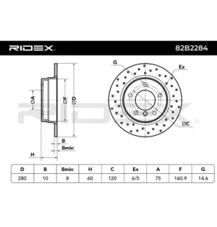 Disque de frein pour BMW- 1158936, 1162289, 1164511, 1165457