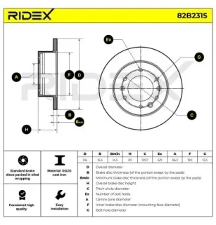 Disque de frein pour HYUNDAI- 5276159000