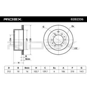 Disque de frein pour SAIC-IVECO HONGYAN TOYOTA- 4243160080