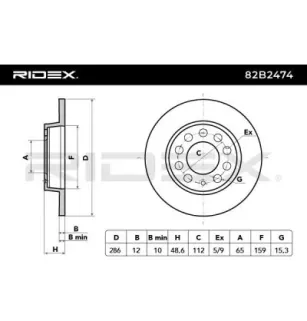 Disque de frein pour AUDI, SEAT, SKODA, VW, VW (FAW) VW (SVW)- 1K0615601M