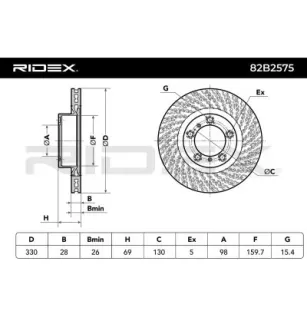 Disque de frein pour PORSCHE- 99735140200 99735140201