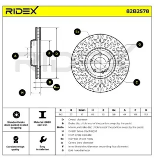 Disque de frein pour MERCEDES-BENZ- 0004212212, 0004218700 A0004212212