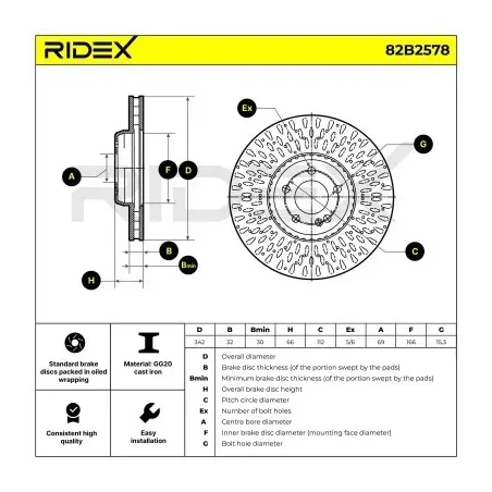 Disque de frein pour MERCEDES-BENZ- 0004212212, 0004218700 A0004212212