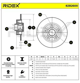 Disque de frein pour RENAULT TOYOTA- 4243107040