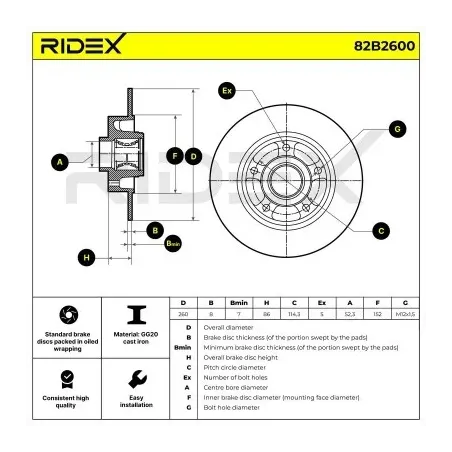 Disque de frein pour RENAULT TOYOTA- 4243107040