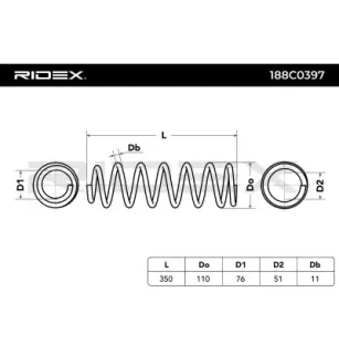 Ressort de suspension pour RENAULT- 550200026R