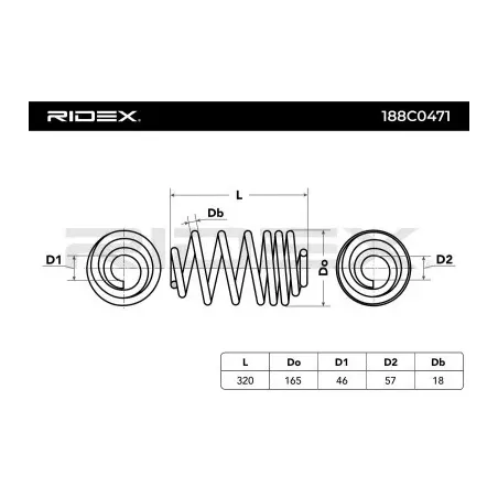 Ressort de suspension pour NISSAN, OPEL, RENAULT- 550202870R, 8200050005 8200168005