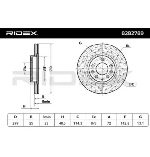 Disque de frein pour MAZDA- G33Y3325X G33Y3325XA