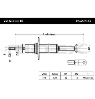 Amortisseur pour AUDI, SEAT, VW- 8E0413031BL, 8E0413031BH, 8E0413031BN, 8E0413031BG, 8E0413031BP, 8E0413031AM