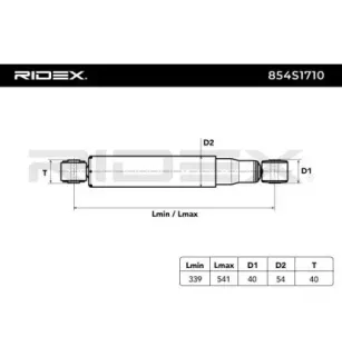 Amortisseur pour AUDI, SKODA, VW- 1J0512011AL, 1J0512011AR, 67083 67106