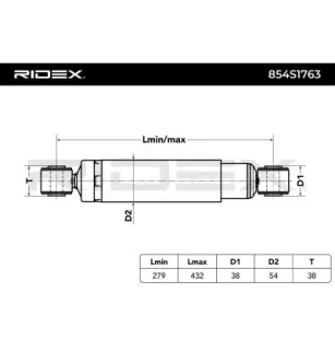 Amortisseur pour IVECO- 500367642, 500369632, 500371222, 504014868, 504043717, 504043883, 504088408, 504088409