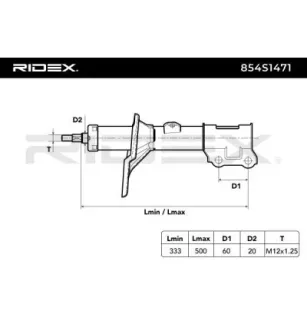 Amortisseur pour HYUNDAI- 546602C200, 546602C000, 546602C300 546612C300