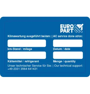 Autocollant de maintenance