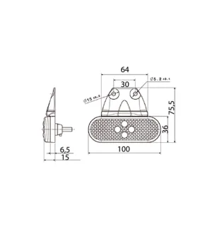 SMD04 LED – LED-Seitenmarkierungsleuchte 24 V, bernsteinfarben, Vignal 104210