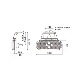 SMD04 LED - LED side marker light 24V amber vignal 104260