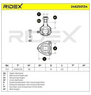 Rotule de suspension pour RENAULT- 7701451904