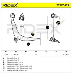 Bras de suspension pour BMW MINI- 31121136529