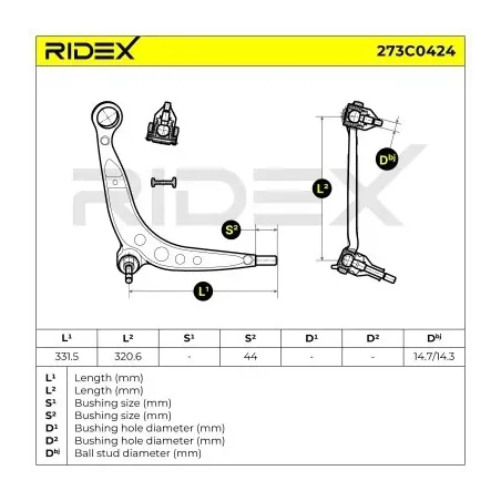 Bras de suspension pour BMW MINI- 31121136529