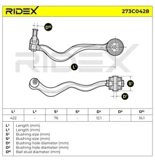 Bras de suspension pour BMW, BMW (BRILLIANCE)- 31126774826 6774826