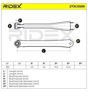 Bras de suspension pour HYUNDAI- 552202E500 552202E600