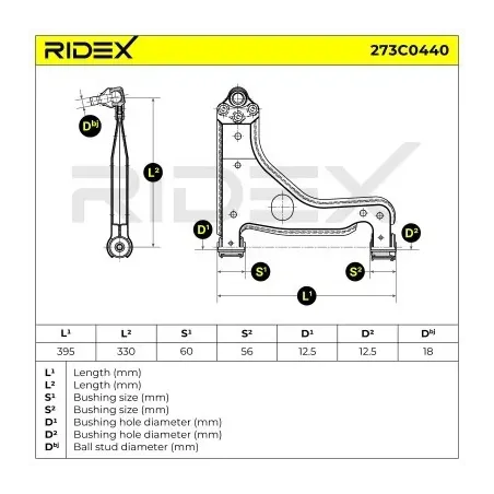 Bras de suspension pour GENERAL MOTORS, OPEL, VAUXHALL- 24428209, 352038, 5352004, 90496040, 90498376 9228477