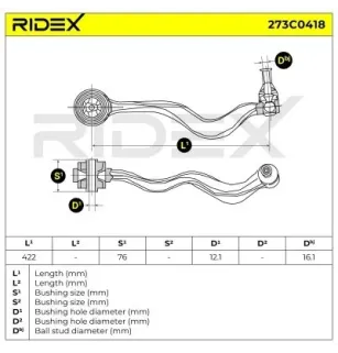 Bras de suspension pour BMW, BMW (BRILLIANCE)- 31126774825 6774825