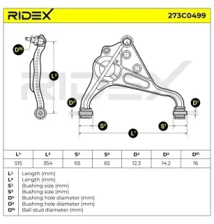 Bras de suspension pour SUZUKI- 4520167D00, 4520167D01000, 4520165D00, 4520165D01 4520167D01