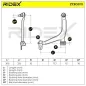 Bras de suspension pour CITROËN, OSCA, PEUGEOT- 3520Q4, 3520H9, 3520J3, 3520J4, 3520Q3, 3520Q5 3520V3