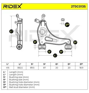 Bras de suspension pour MERCEDES-BENZ- 1703300207, 2023302707, 2023304207, A1703300207, A2023302707 A2023304207