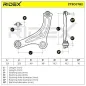 Bras de suspension pour CITROËN, DS - 3520W7, 3520W8, 3520X1, PEUGEOT- 9670771480, 9670772080, 9803286580 9813612780