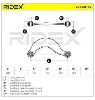 Bras de suspension pour FORD, MAZDA, VOLVO- 8671921, 31277305, 31212503 31201356