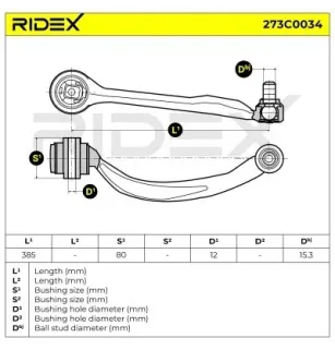 Bras de suspension pour AUDI, SEAT, SKODA, VAG, VW- 8E0407693AM, 8E0407693E, 4DO407693N, 8E0407693H, 8E0407693AL