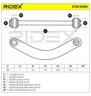 Bras de suspension pour FIAT - 51748740, OPEL - 0423008, SAAB - 13204115, 13230274, VAUXHALL- 13105744 13204115